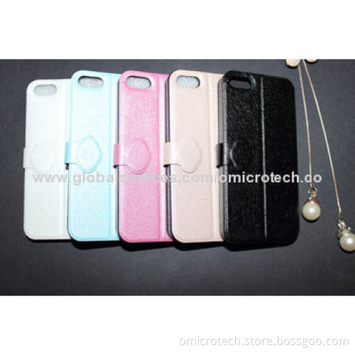 Leather Mobile Phone Cases for iPhone 4, OEM Orders Welcomed